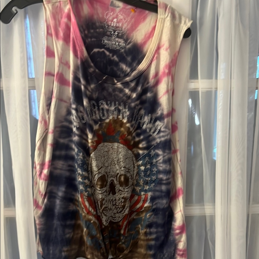 Trunk LTD Zac Brown Band Tie-Dye Skull Graphic Tank Top Women’s Medium
